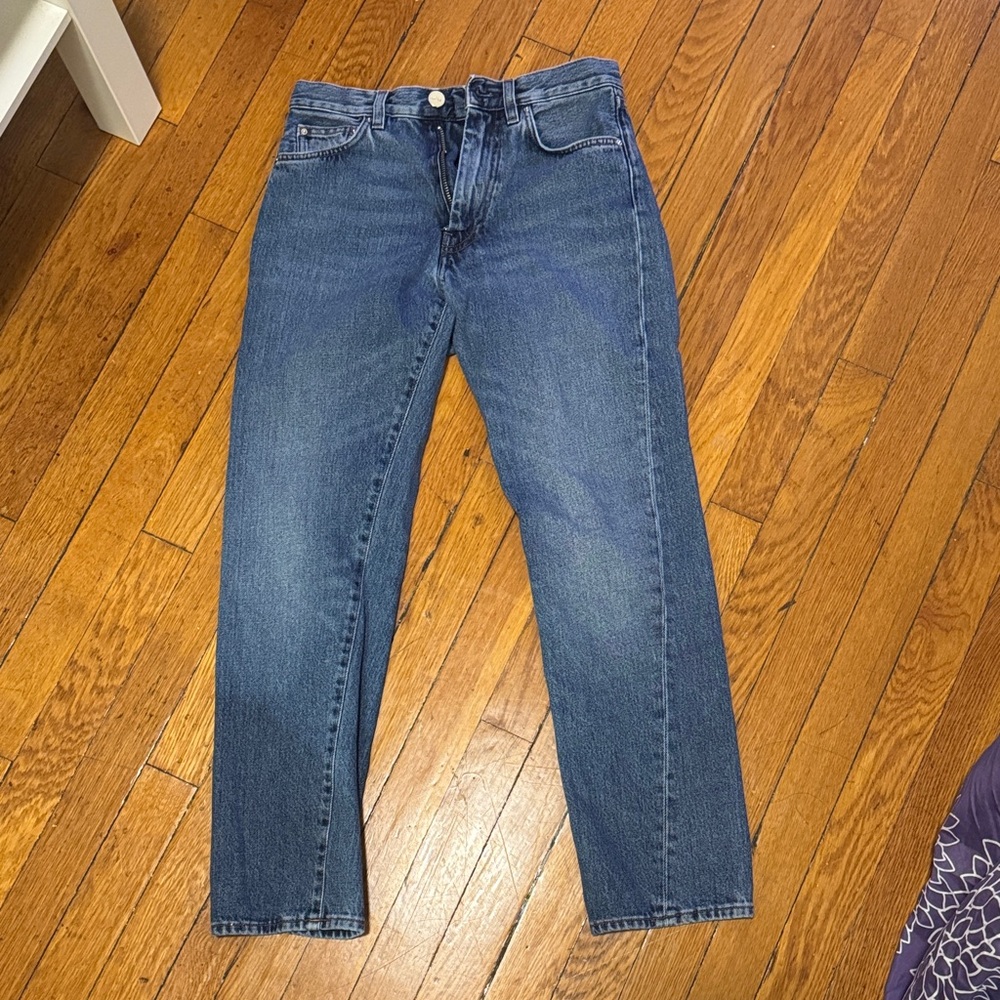 Totême straight leg jeans high rise waist 24